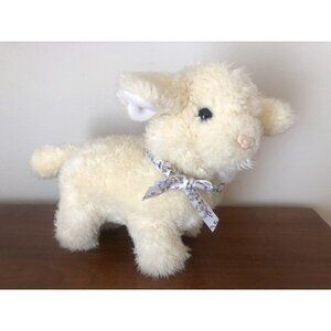 Vintage Baby Gund Plush Musical Lamb Yellow Mary Had Little Lamb 1992